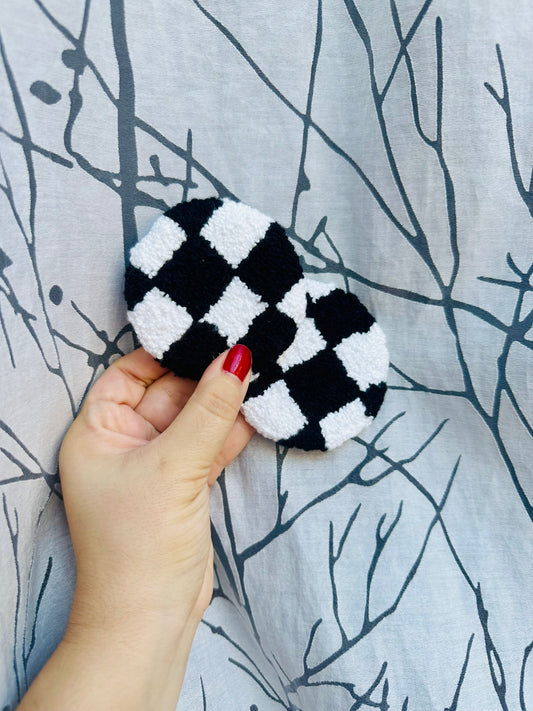 Checkered Mug Rug Set of 2